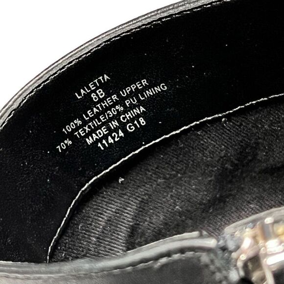 Like New RL Ralph Lauren Laletta Black Leather Italian High Heel Ankle Booties - Picture 4 of 8